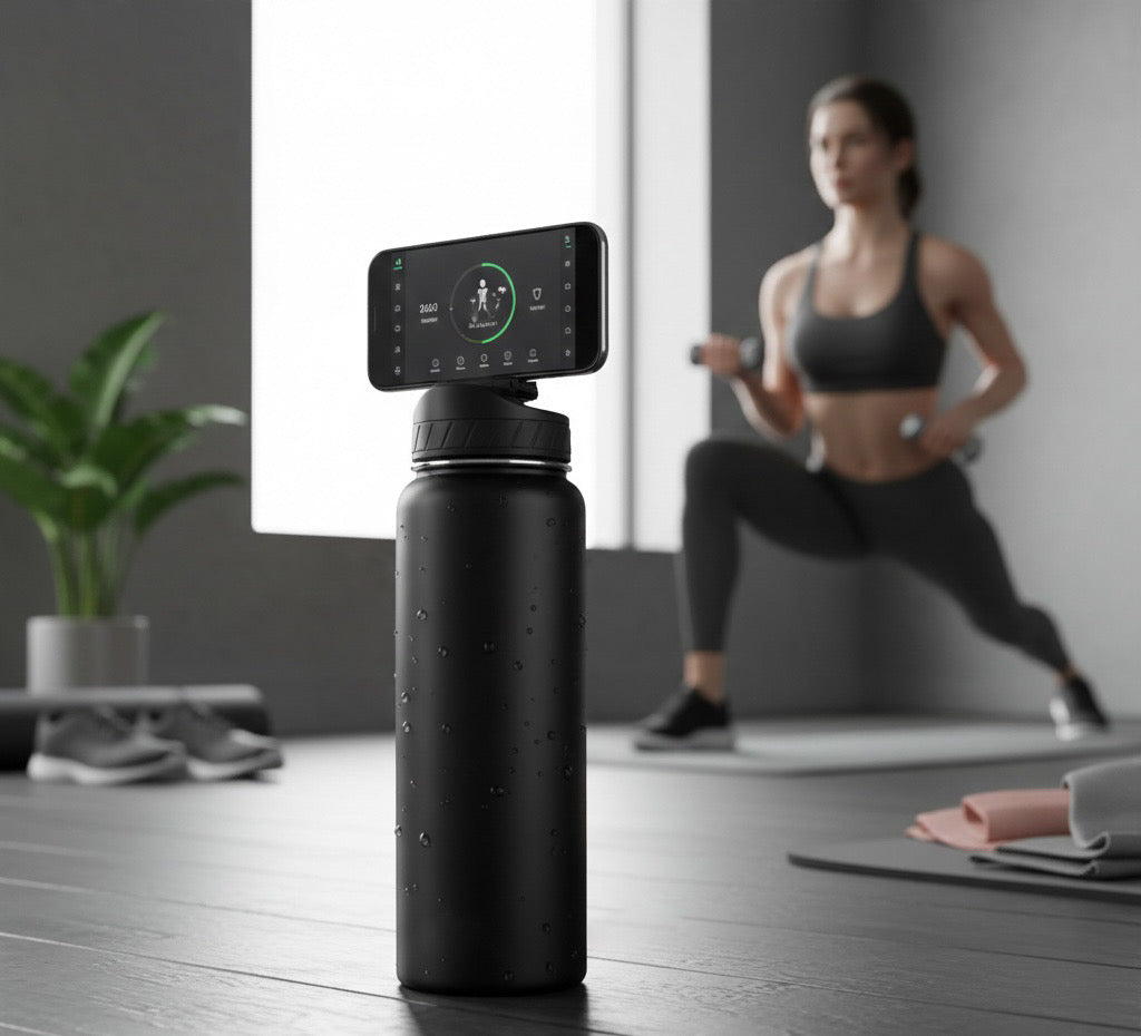 Magnetic Phone Holder Water Bottle